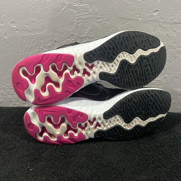 🔥🔥NIKE Renew Run Running Shoes Sneakers Black/Hot Pink Women Sz 11 - PERFECT - Picture 10 of 13